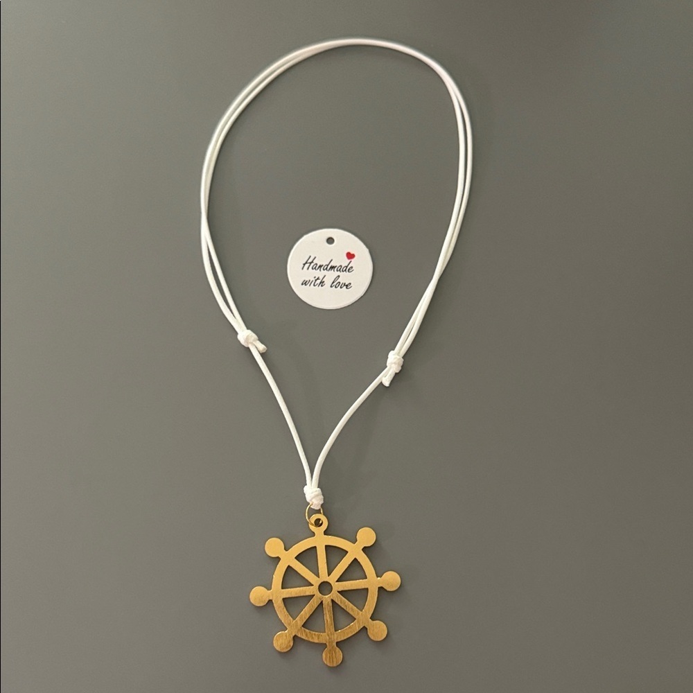 Gold Nautical Pendant Necklace
